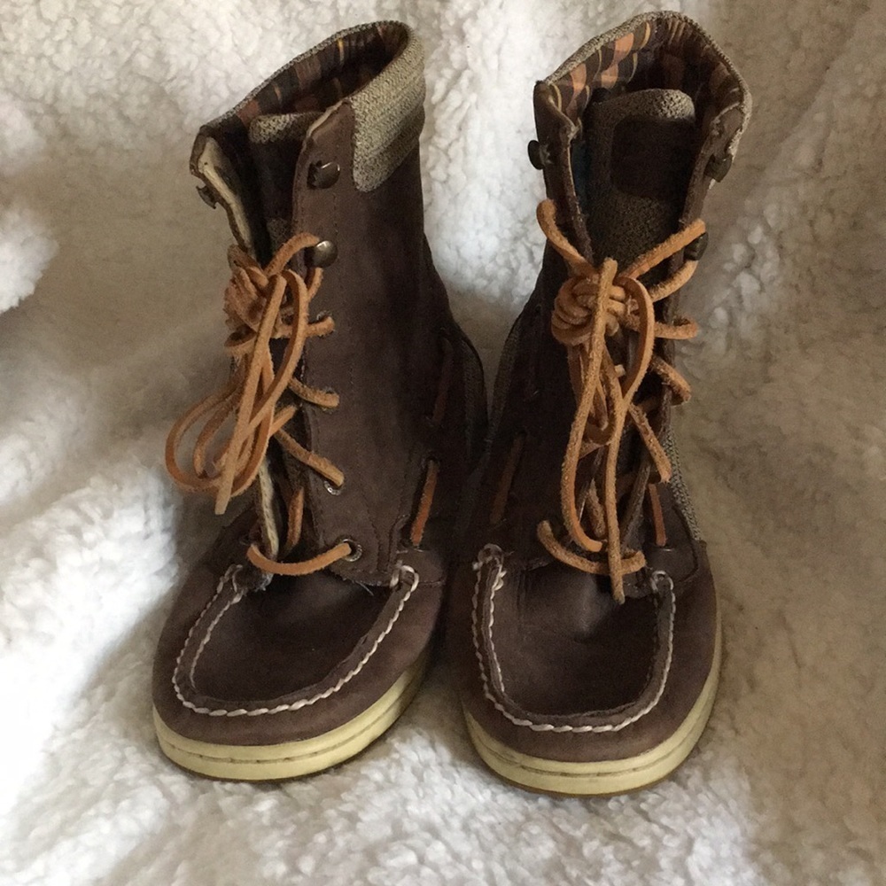 Sperry lace up boots/shoes winter shoes sperry ankle booties outdoor sho…​ - Picture 4 of 7